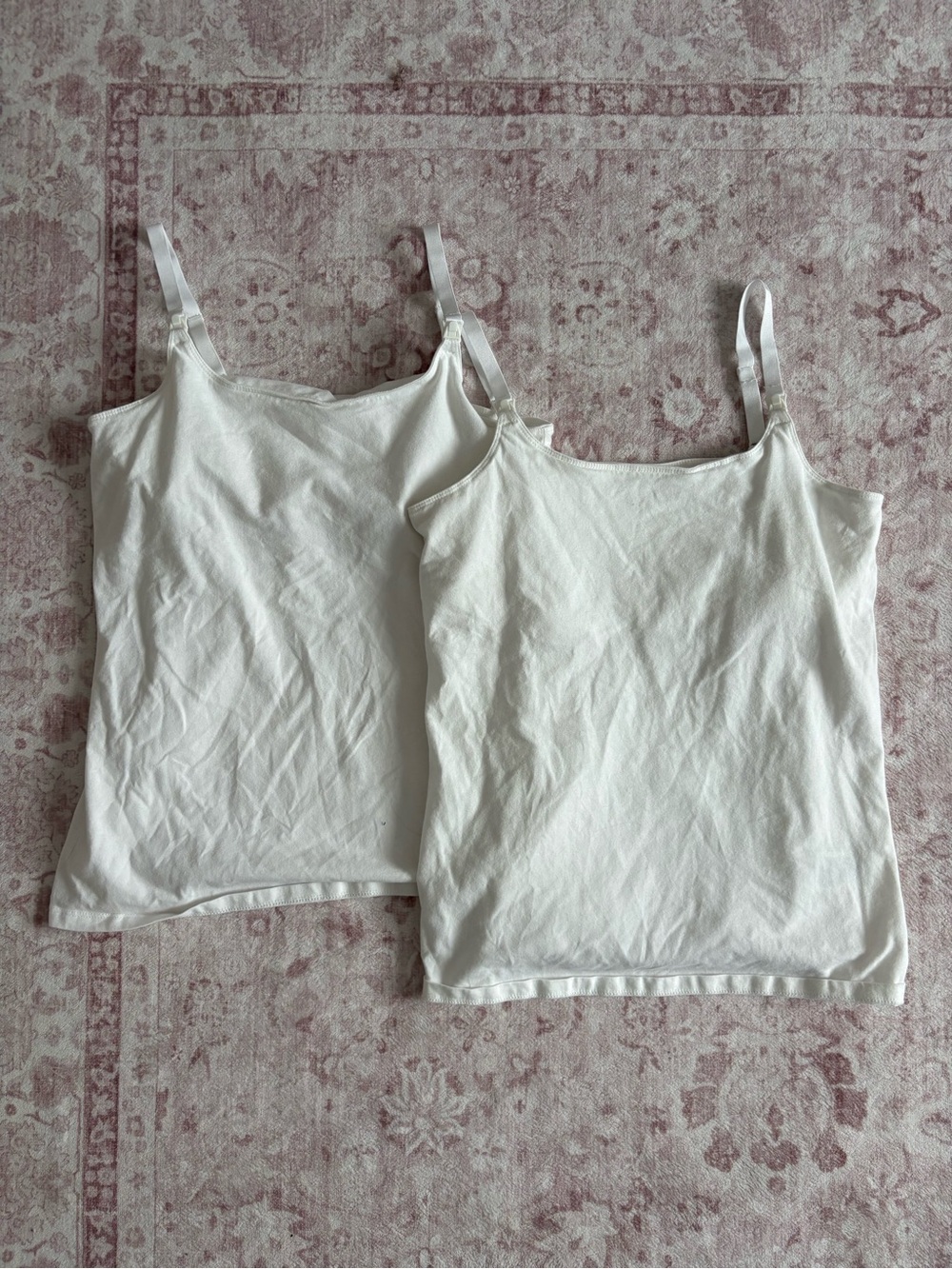 Amazon Essentials White Cotton Nursing Camisole Duo